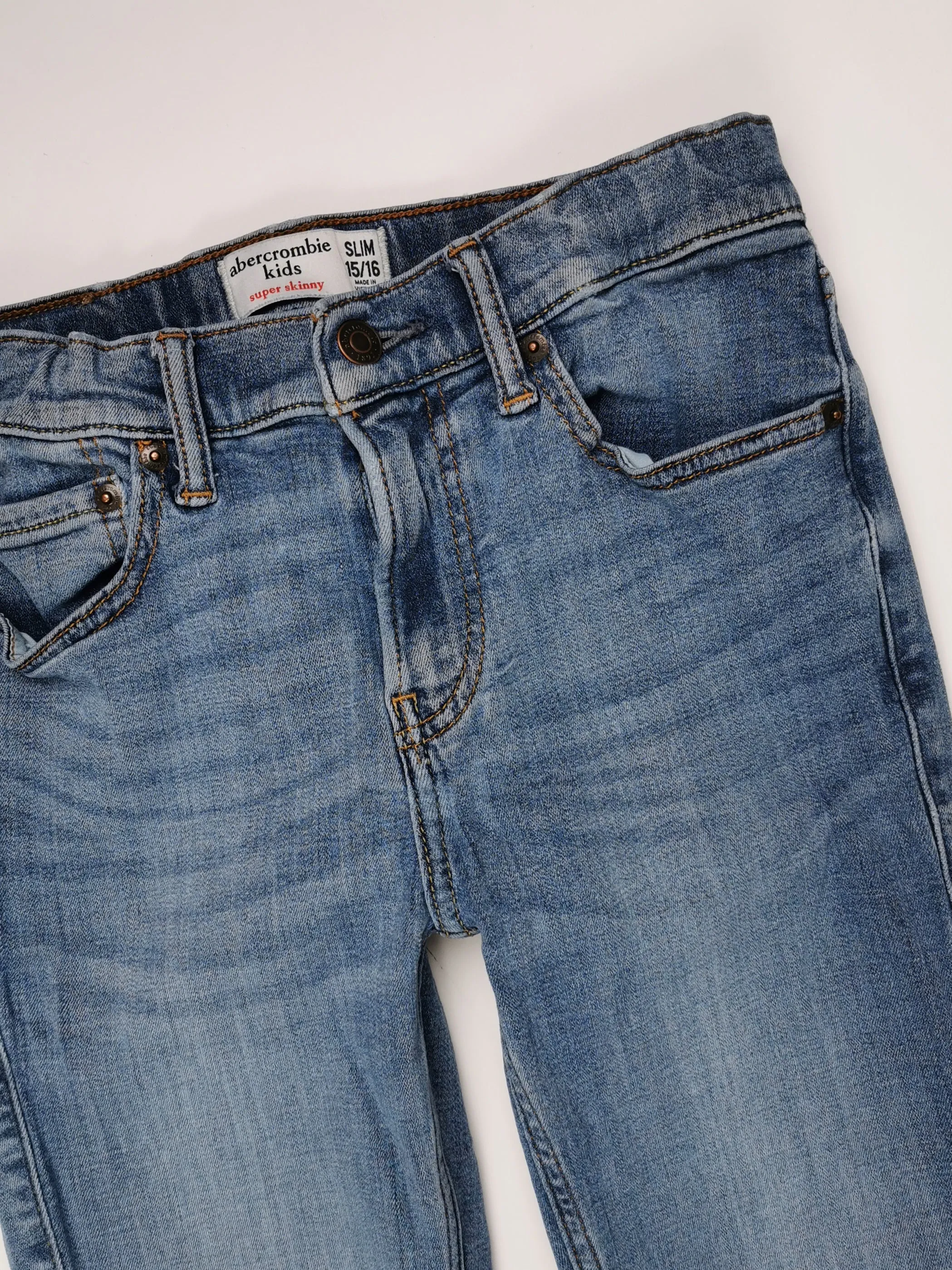 GIRL SIZE 15/16 YEARS - ABERCROMBIE KIDS, Super Skinny, Stretch Jeans VGUC B55