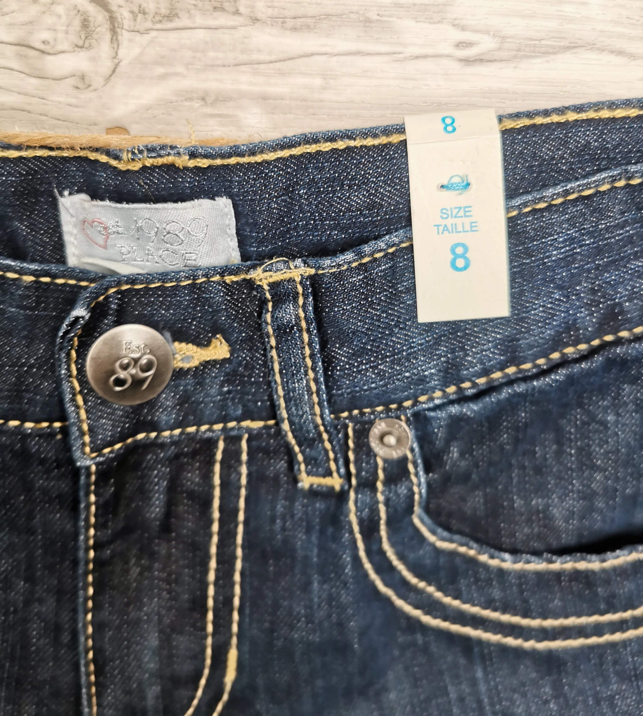GIRL SIZE 8 YEARS - CHILDREN'S PLACE, Fleece Lined Winter Jeans NWT B42