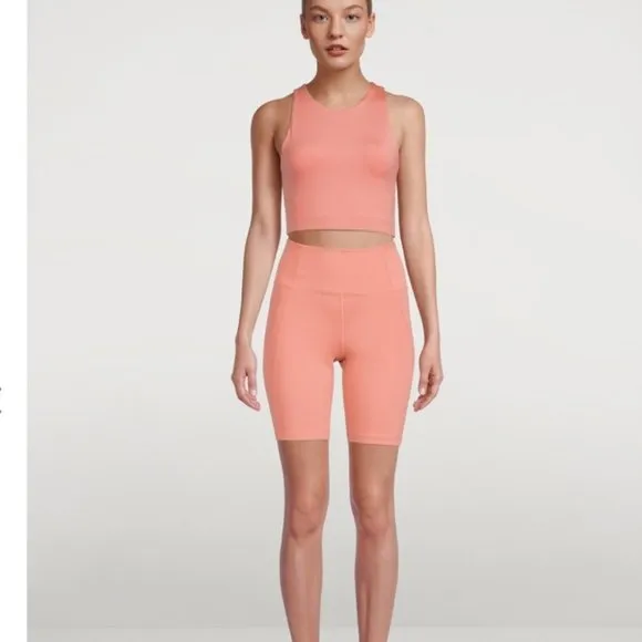 GIRLFRIEND COLLECTIVE High-Rise Bike Shorts in Primrose