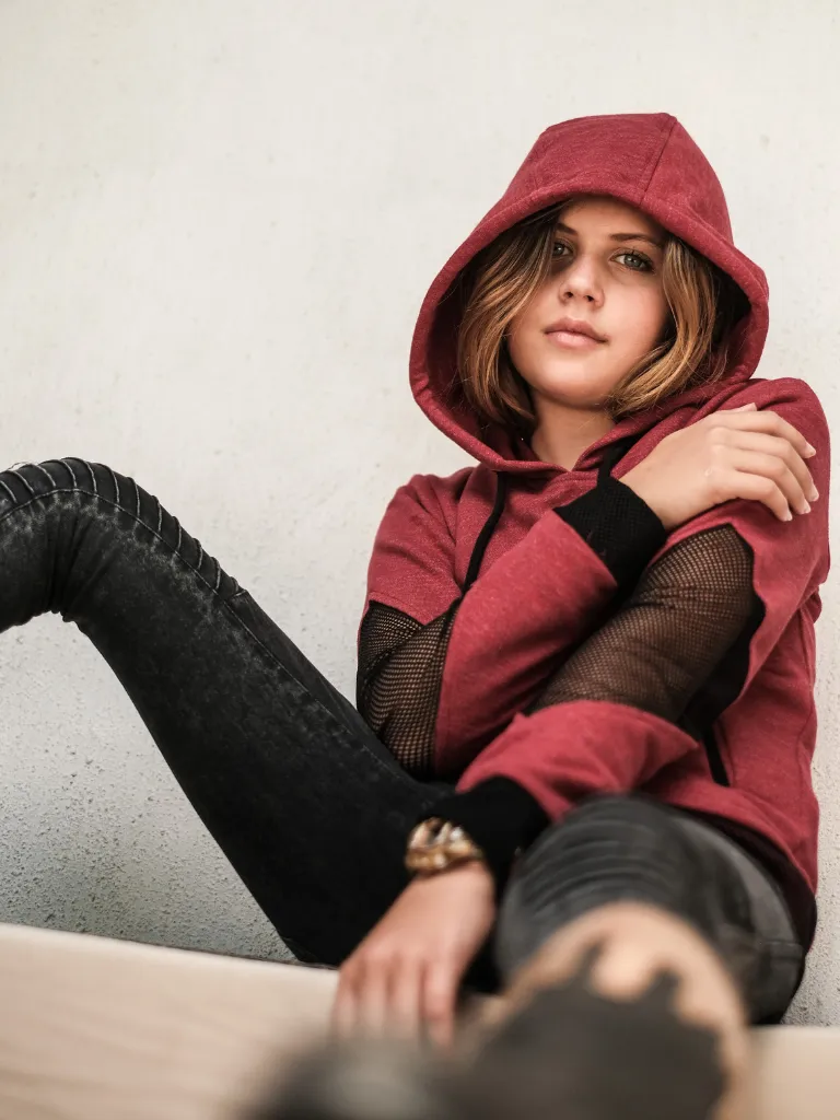 Girl’s Diamond Elbow Hoodie