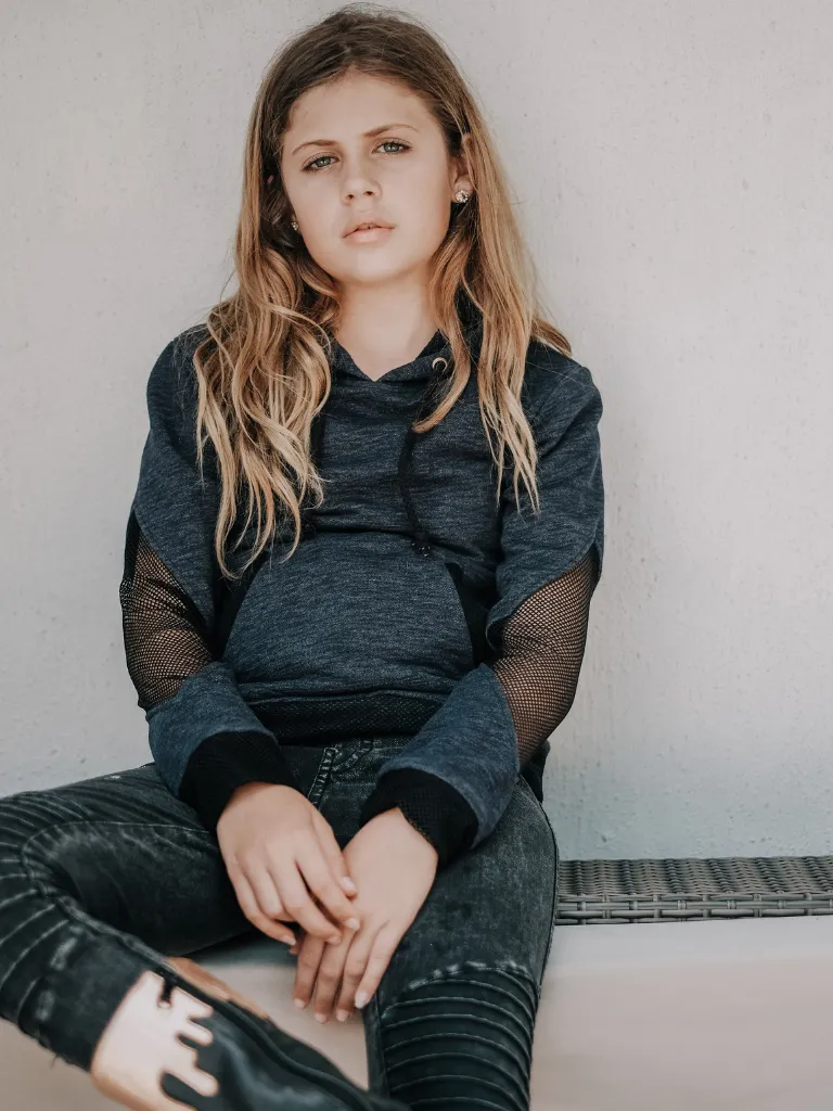 Girl’s Diamond Elbow Hoodie
