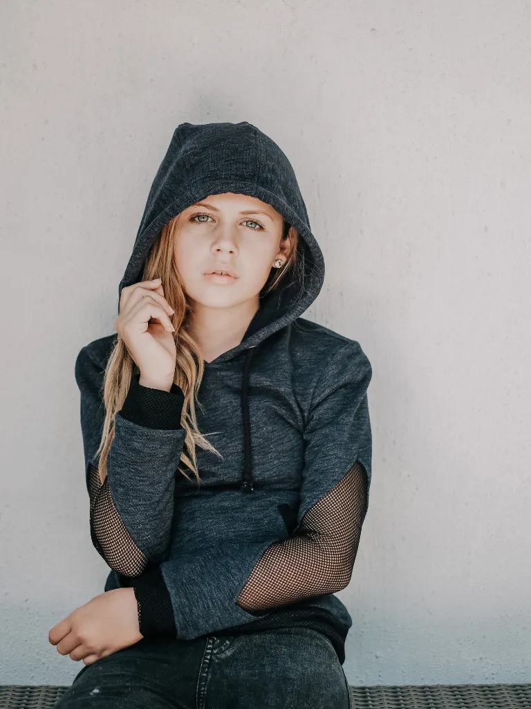 Girl’s Diamond Elbow Hoodie