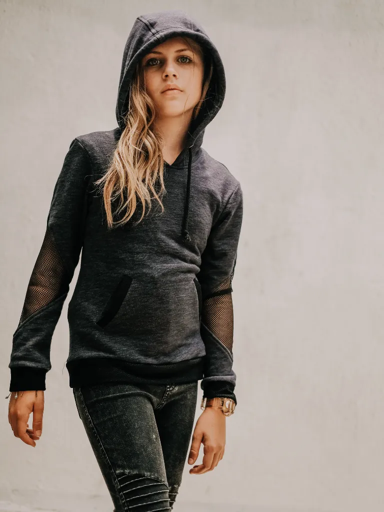 Girl’s Diamond Elbow Hoodie