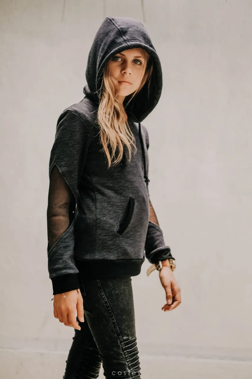 Girl’s Diamond Elbow Hoodie