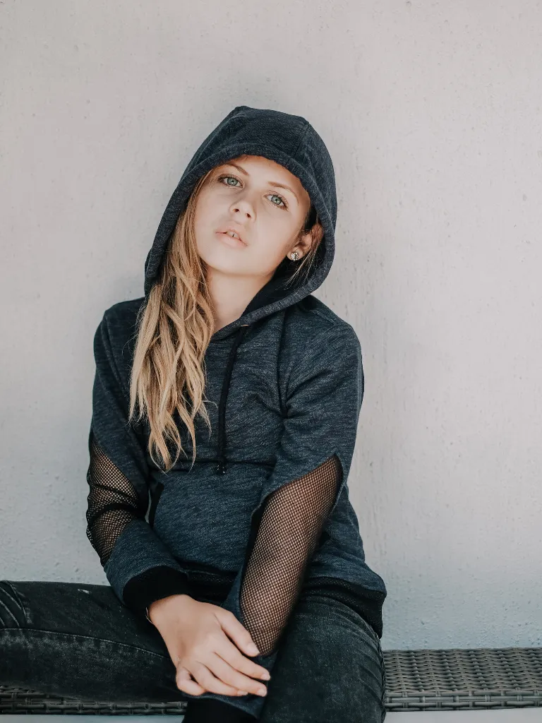 Girl’s Diamond Elbow Hoodie