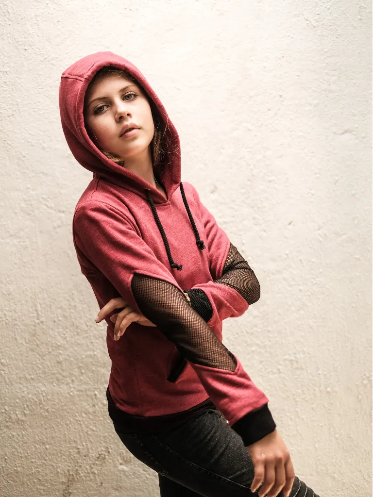 Girl’s Diamond Elbow Hoodie