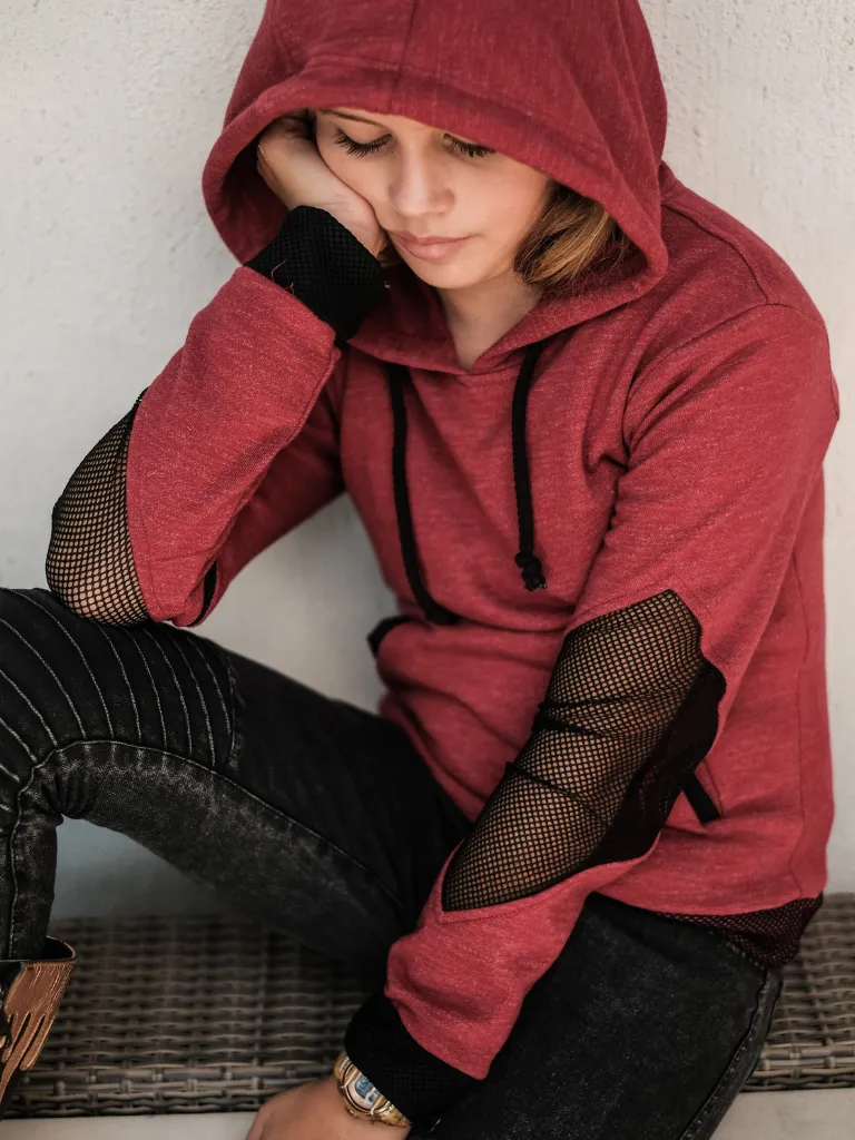 Girl’s Diamond Elbow Hoodie
