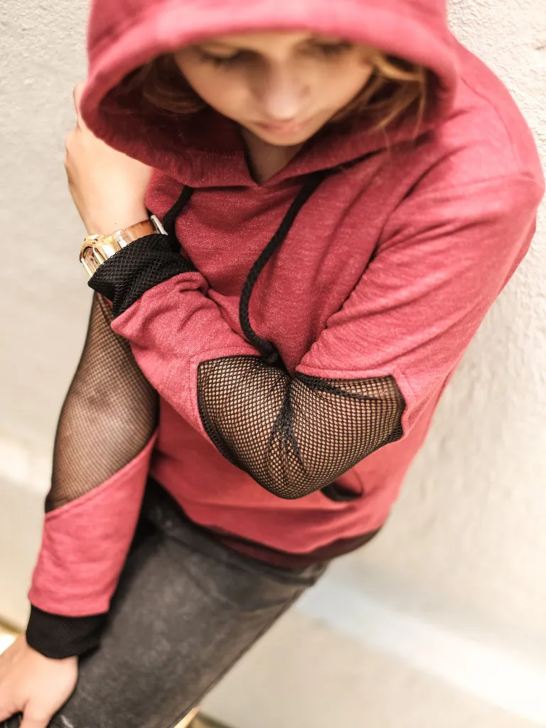 Girl’s Diamond Elbow Hoodie