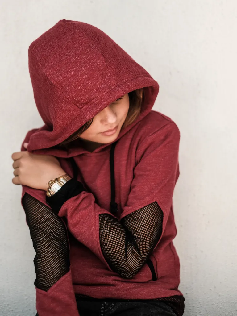 Girl’s Diamond Elbow Hoodie