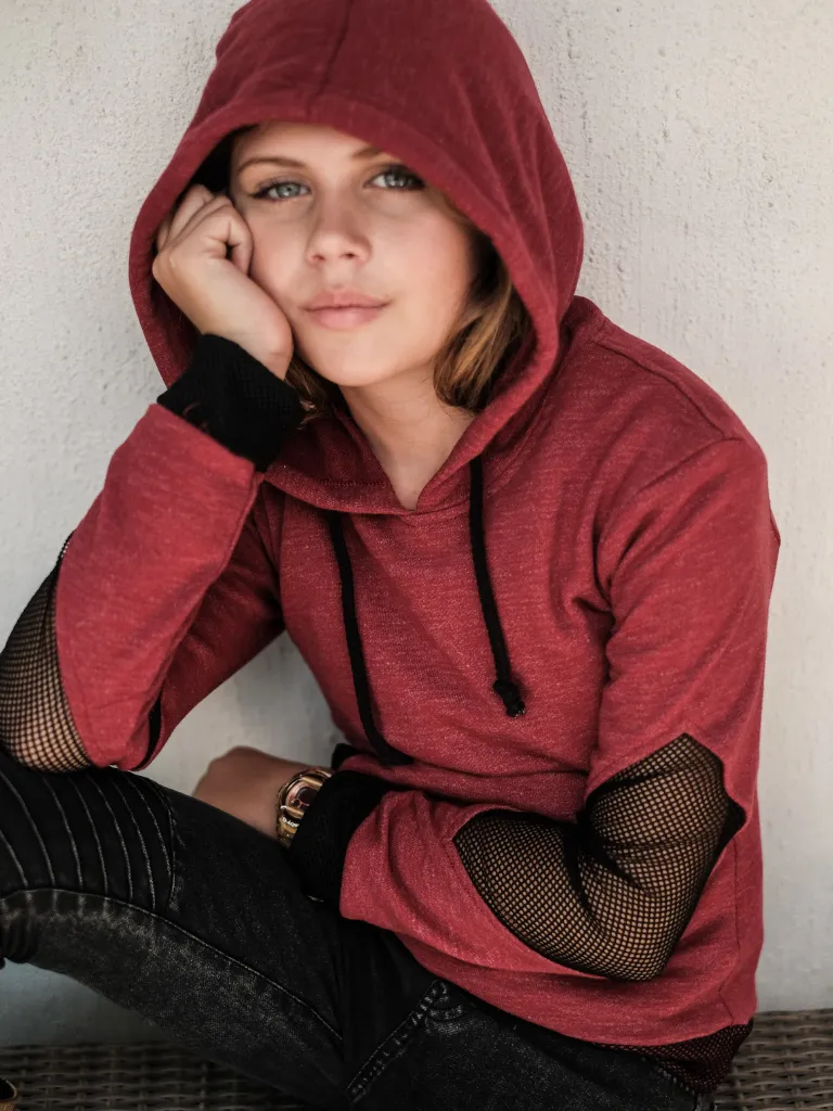 Girl’s Diamond Elbow Hoodie