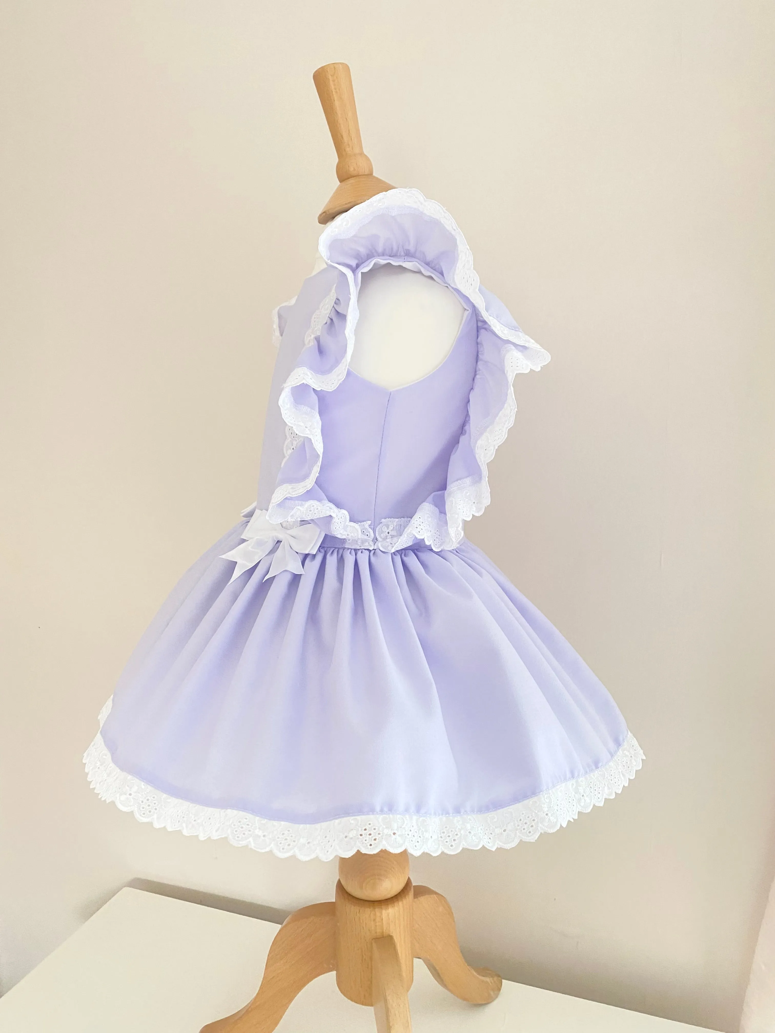 Girls Frilly spanish style Dress - Lilac