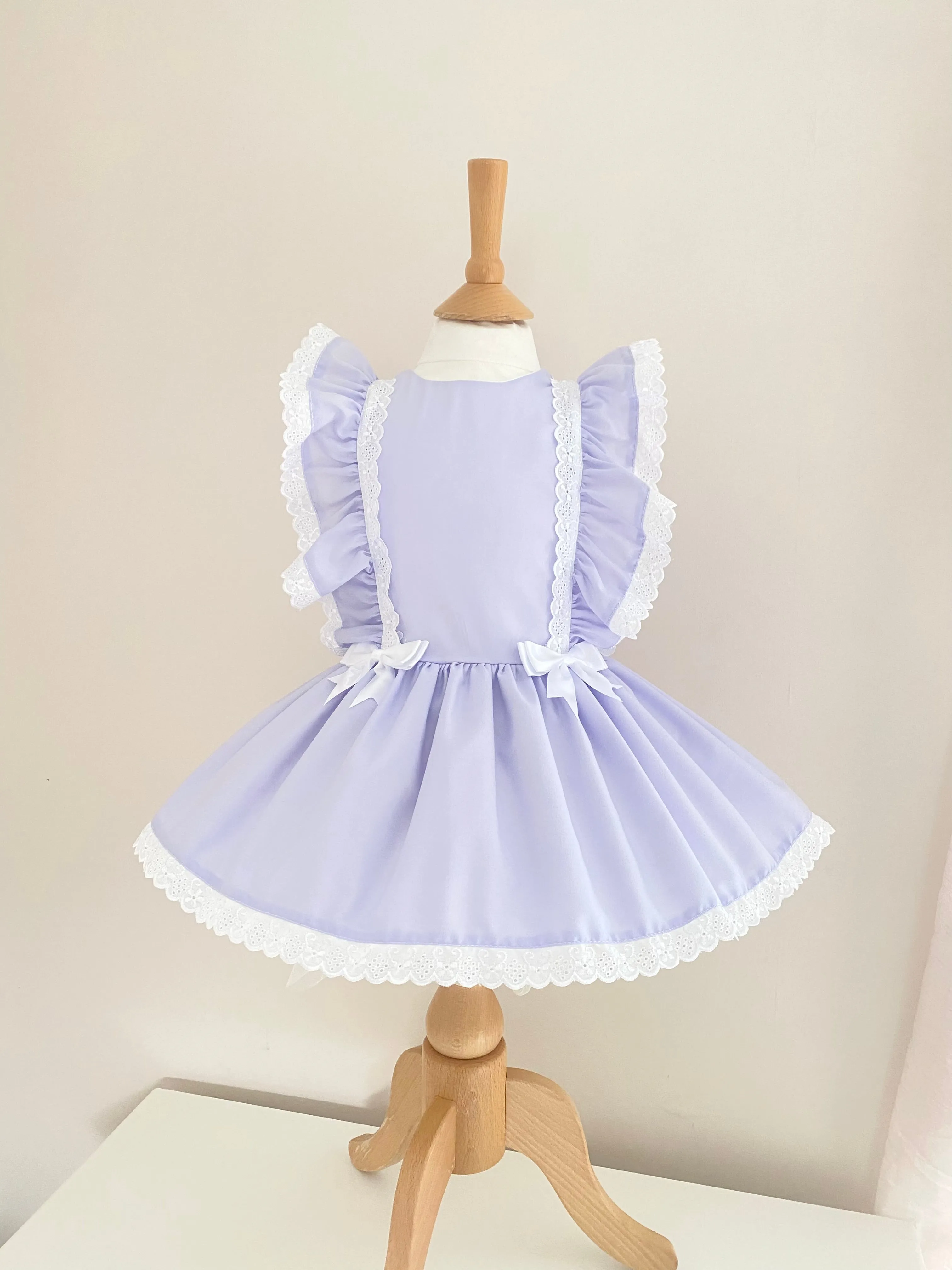 Girls Frilly spanish style Dress - Lilac