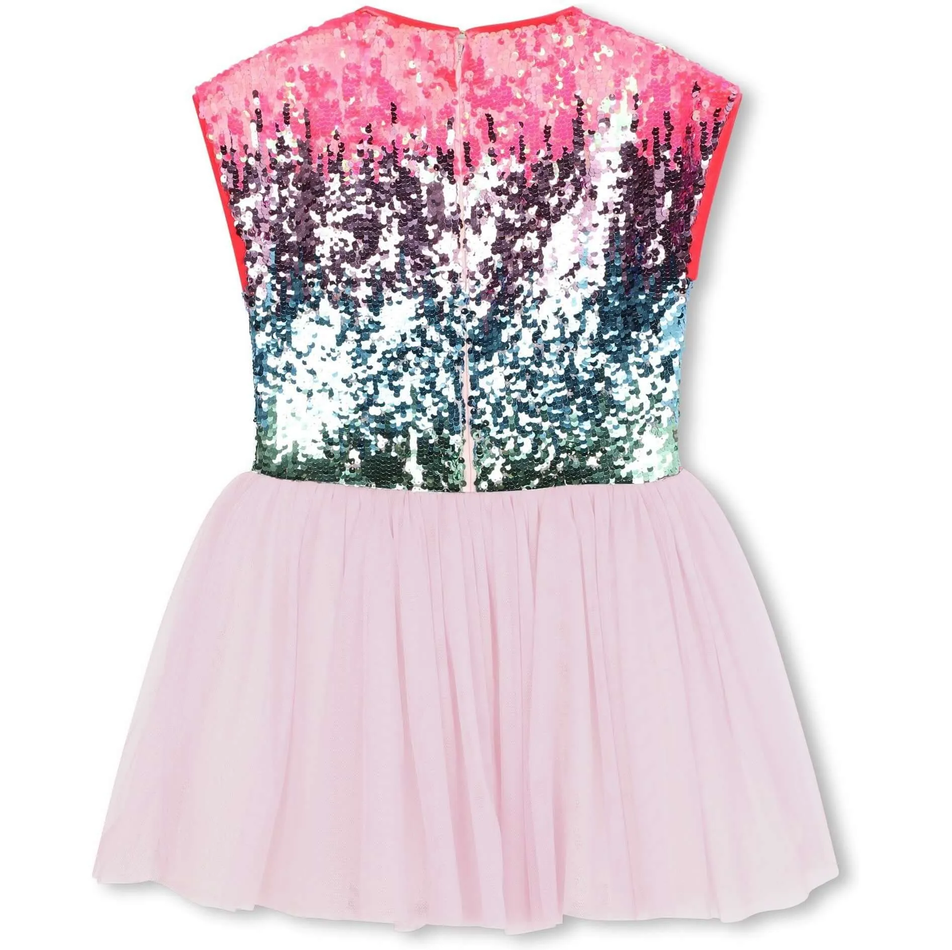 Girls Pink Sequin Tulle Dress