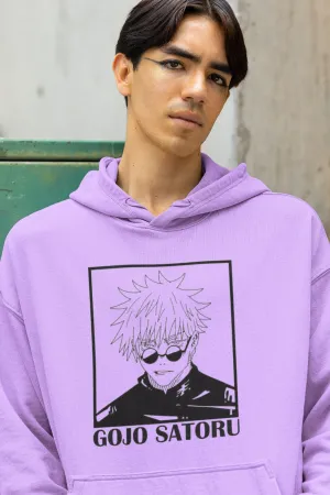 Gojo Satoru Oversized Hoodie Lavender