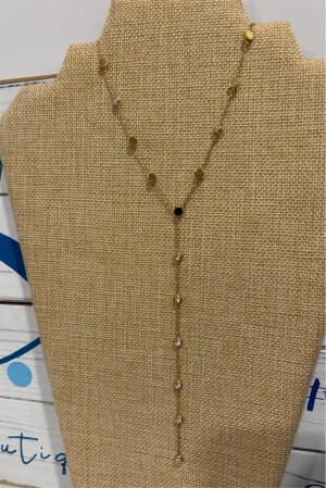 gold layered diamond necklace