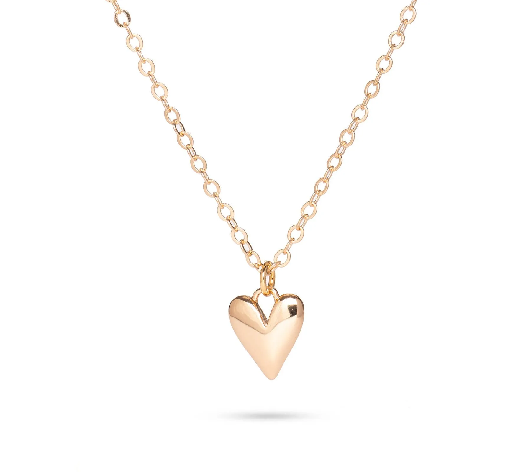 Gold Plated Heart Charm Necklace