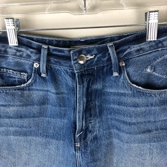 Good American- High Waist Cuttoff denim shorts