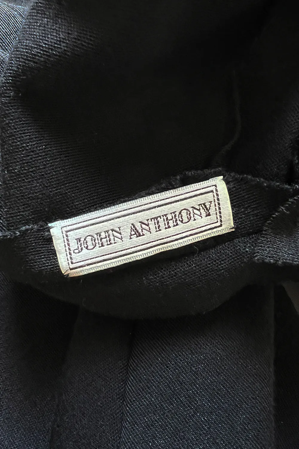 Gorgeous Early 2000s John Anthony One Sleeve Jersey Dress w Full Open Side & Bow Detail