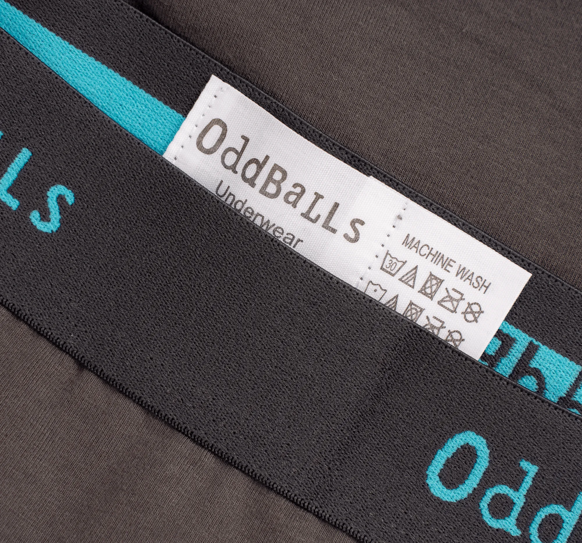 Grey/Blue - Mens Boxer Shorts