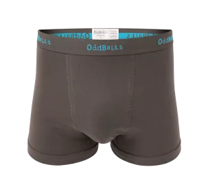 Grey/Blue - Mens Boxer Shorts