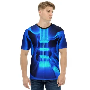 Guitar God Rays Bright Blue STR T-shirt