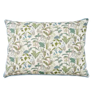 Gwin Seaglass/Lee Eucalyptus with Sky Flange Oversized Pillow