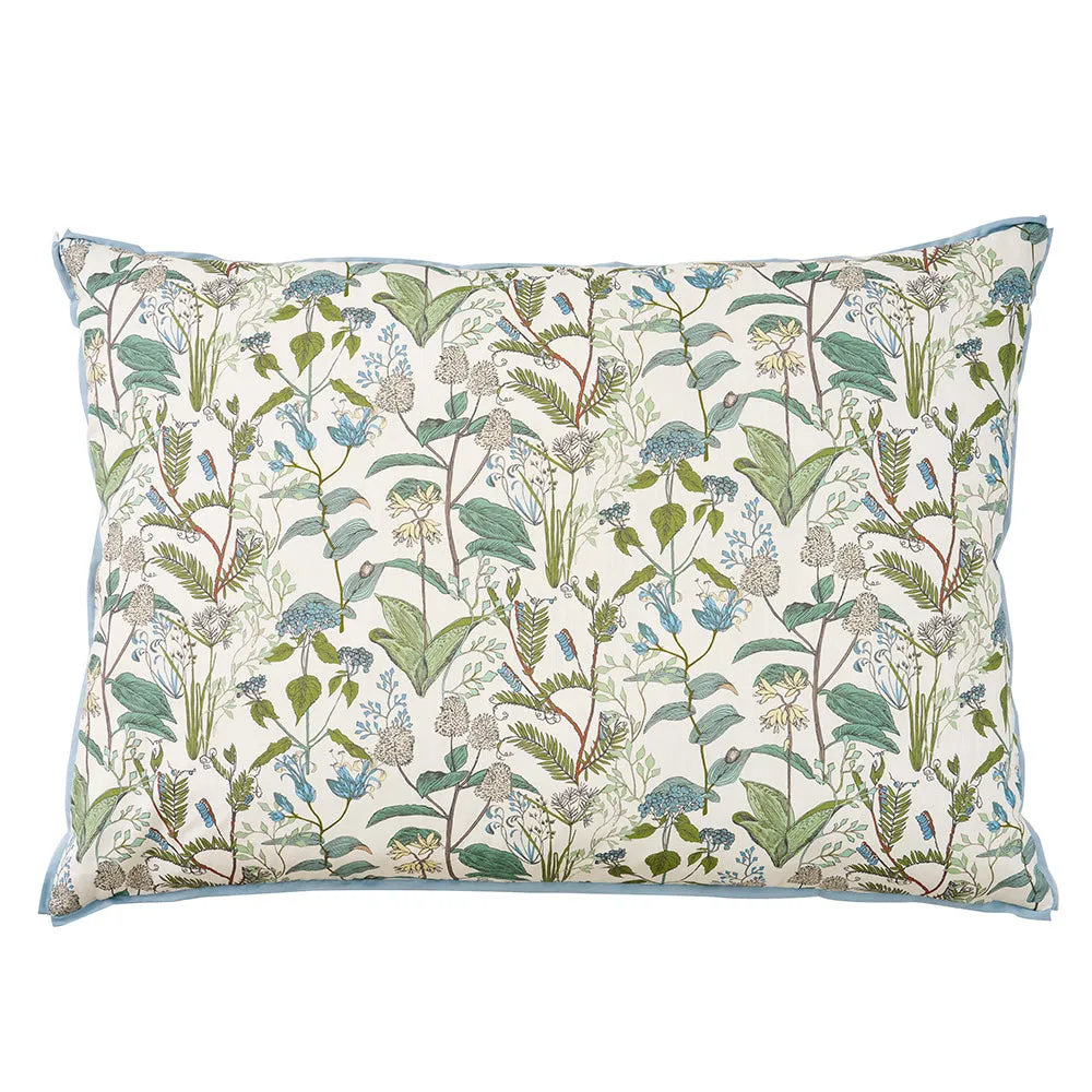 Gwin Seaglass/Lee Eucalyptus with Sky Flange Oversized Pillow