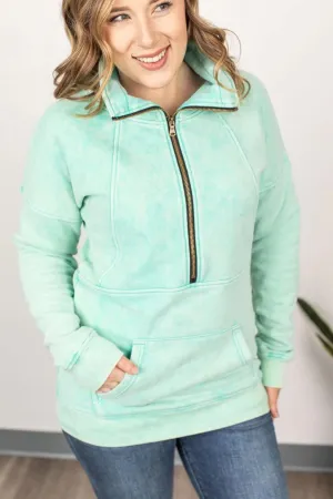 HalfZip Hoodie - Vintage Wash Mint