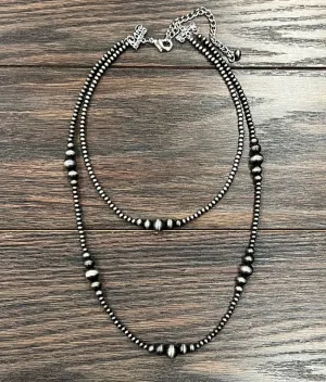 Handmade Double Layered Navajo Beaded Necklace
