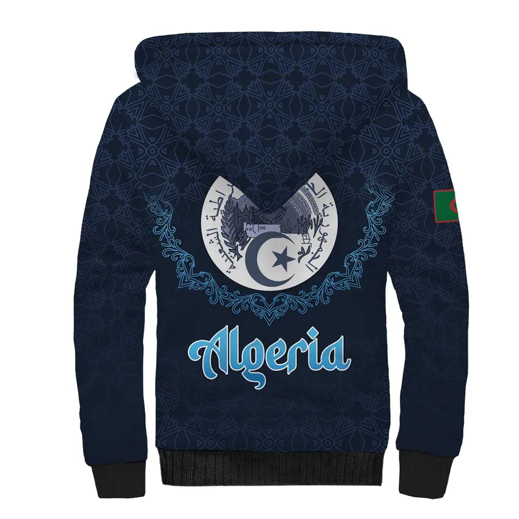 Happy Eid Al-Adha Sherpa Hoodie Algeria Mubarak LT15