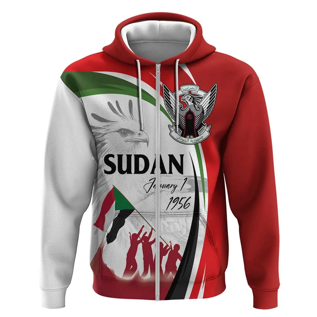 Happy Independence of Sudan Zip Hoodie Soldiers Fight for Homeland - Victory is ours LT03