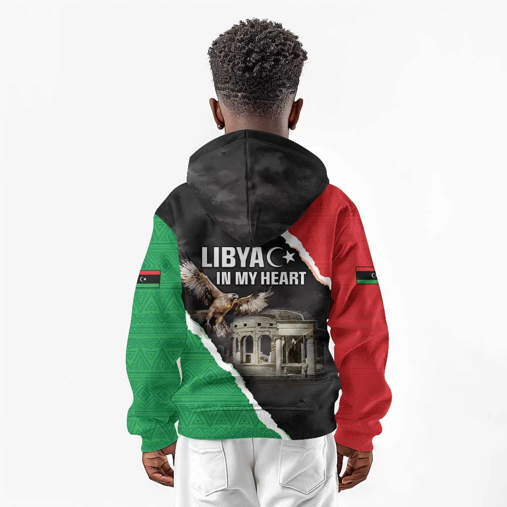 Happy Libya Independence Day Kid Hoodie Libya In My Heart LT05