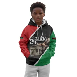 Happy Libya Independence Day Kid Hoodie Libya In My Heart LT05