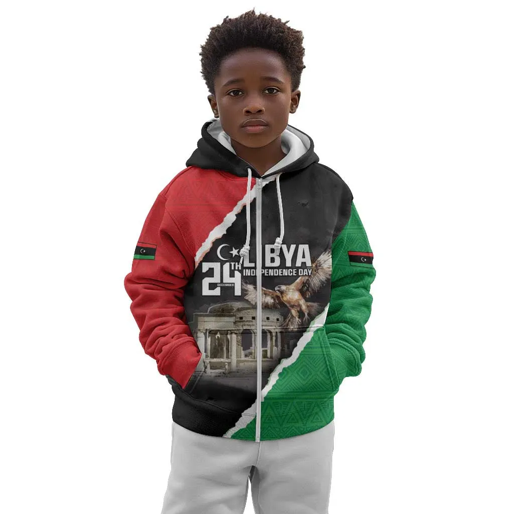 Happy Libya Independence Day Kid Hoodie Libya In My Heart LT05