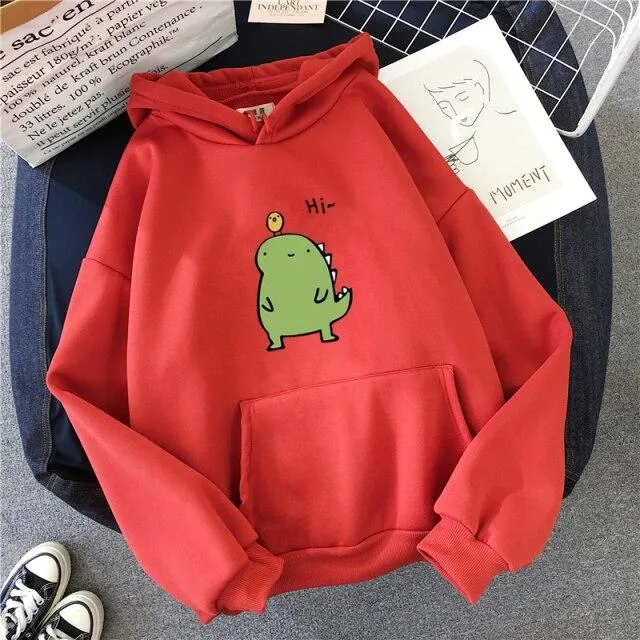 Harajuku Kawaii Cute Dipsy Dinosaur Hoodie