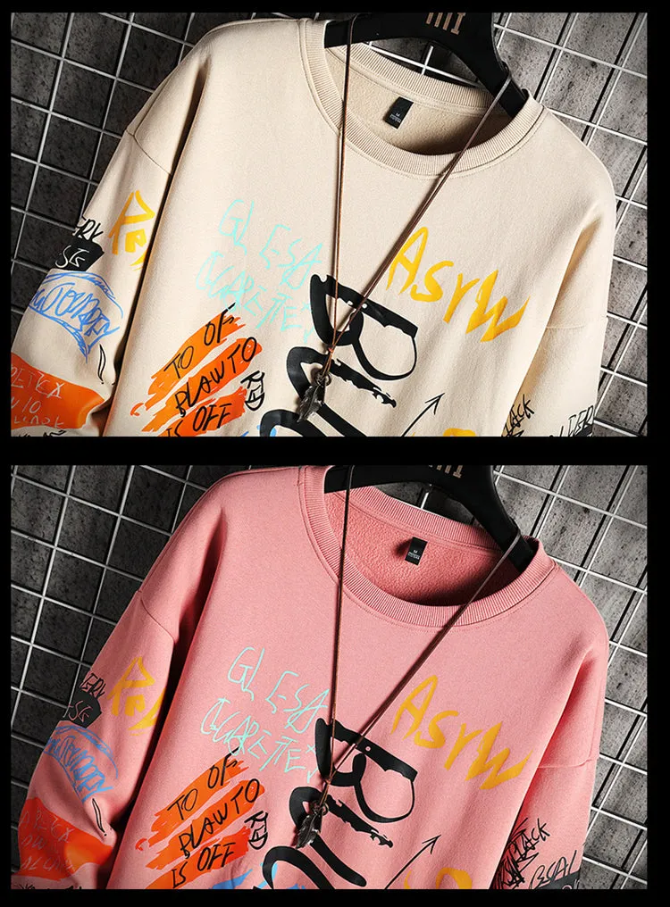 Harajuku Oversized Black Hoodie for Men