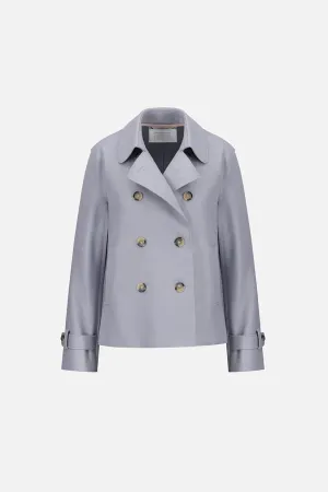 Harris Wharf London Cropped Trench - Pearl Grey