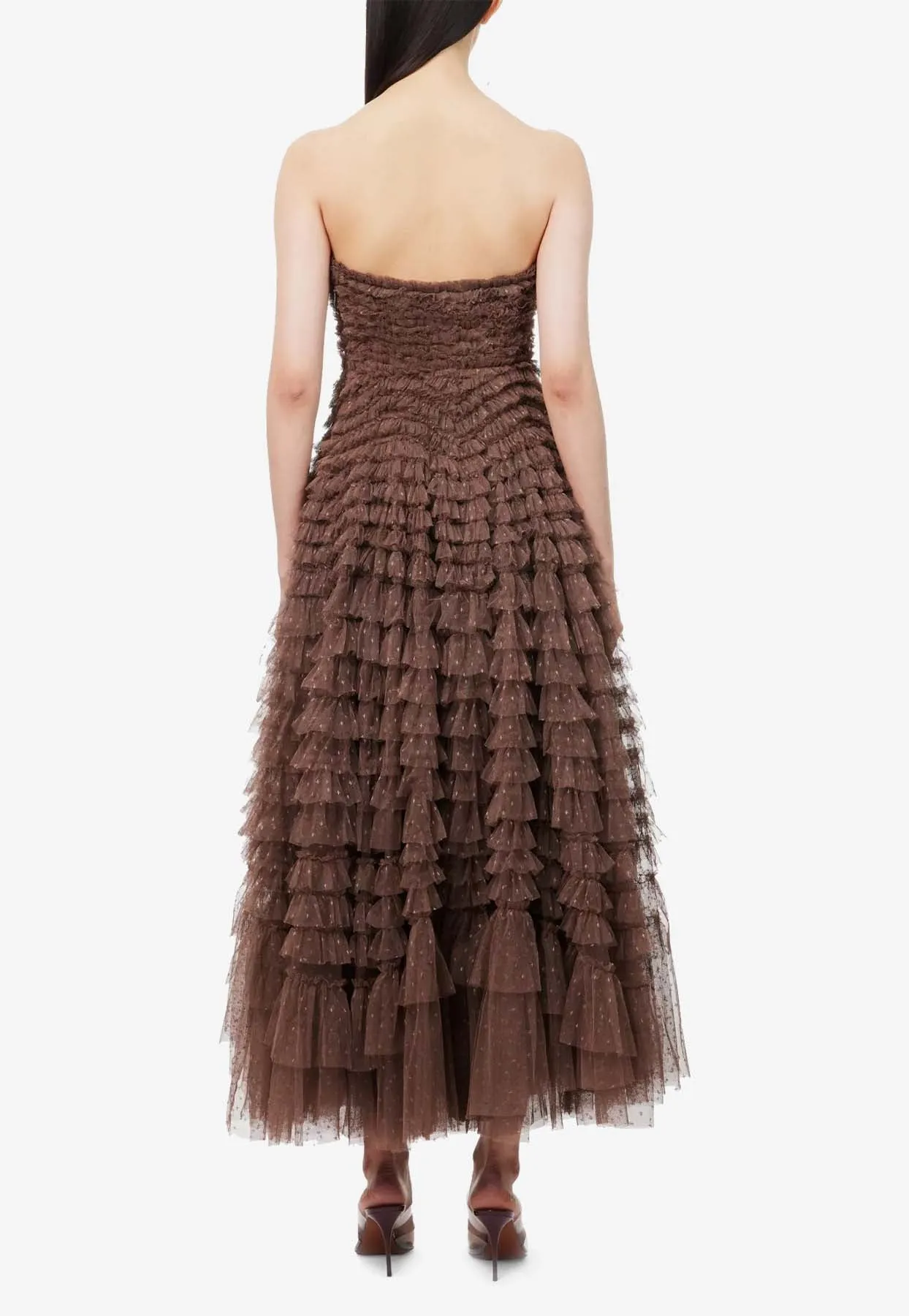 Hattie Strapless Ruffled Gown