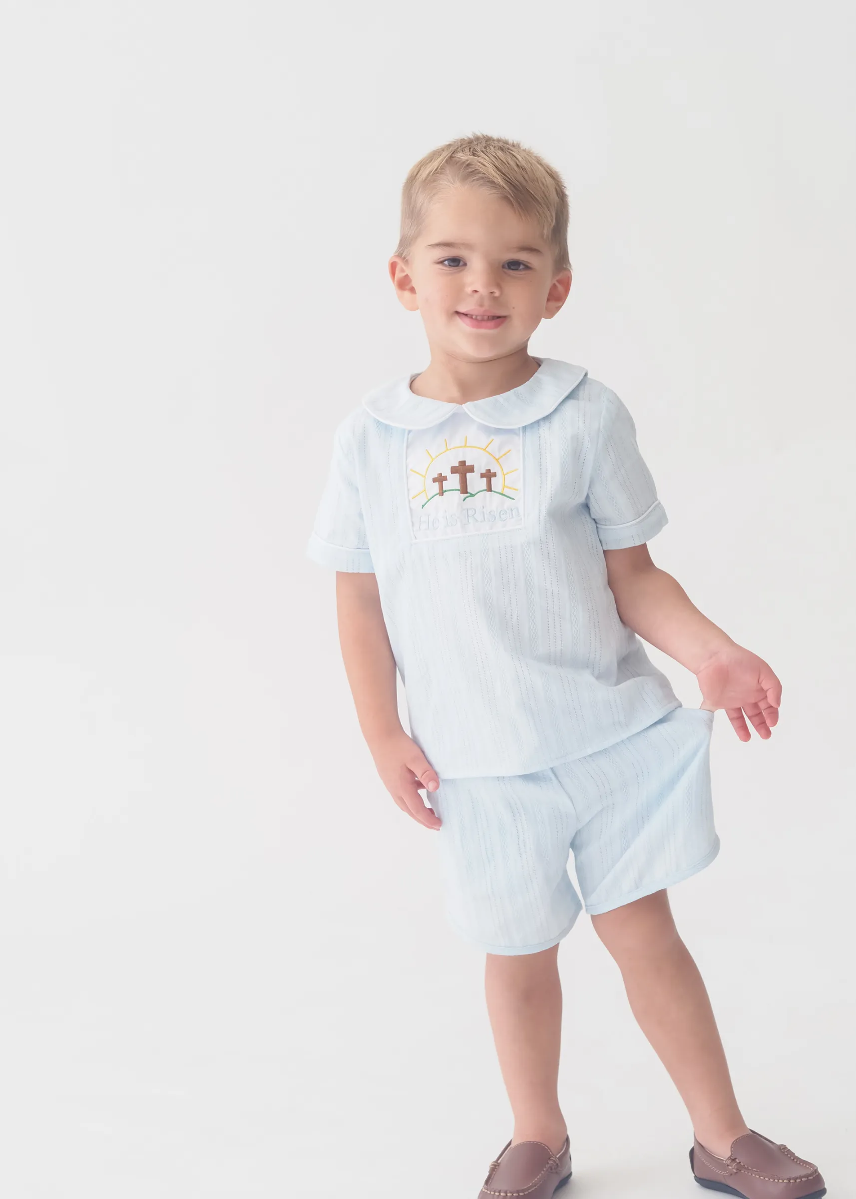 He is Risen Boy Short Set