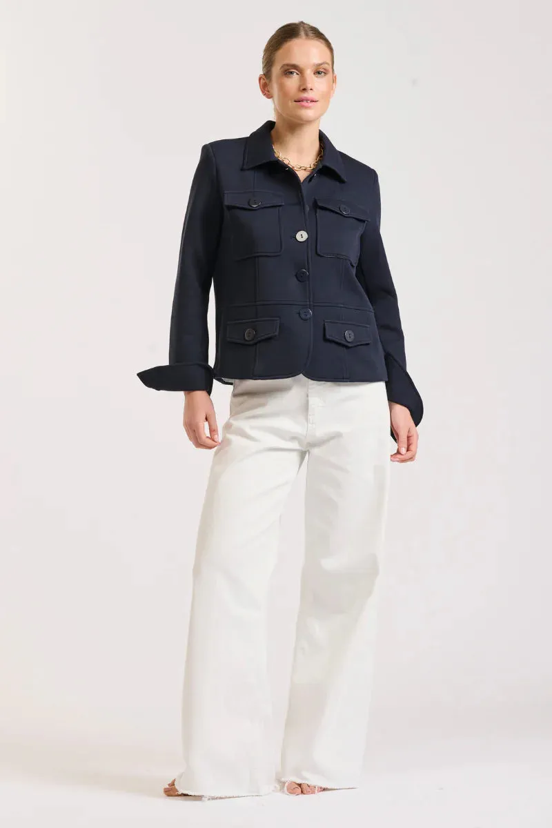 Hemming Scuba Jacket in French Navy by Shirty