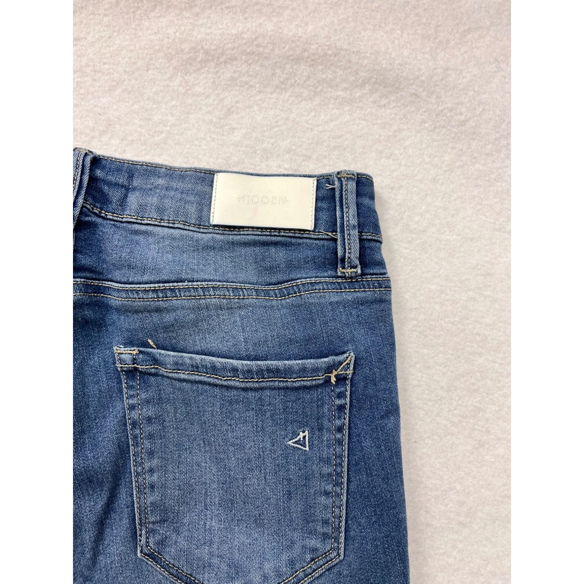 Hidden Womens Frayed Hem Blue Denim Jeans Size 27 (US 4) #6752