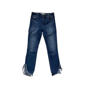 Hidden Womens Frayed Hem Blue Denim Jeans Size 27 (US 4) #6752