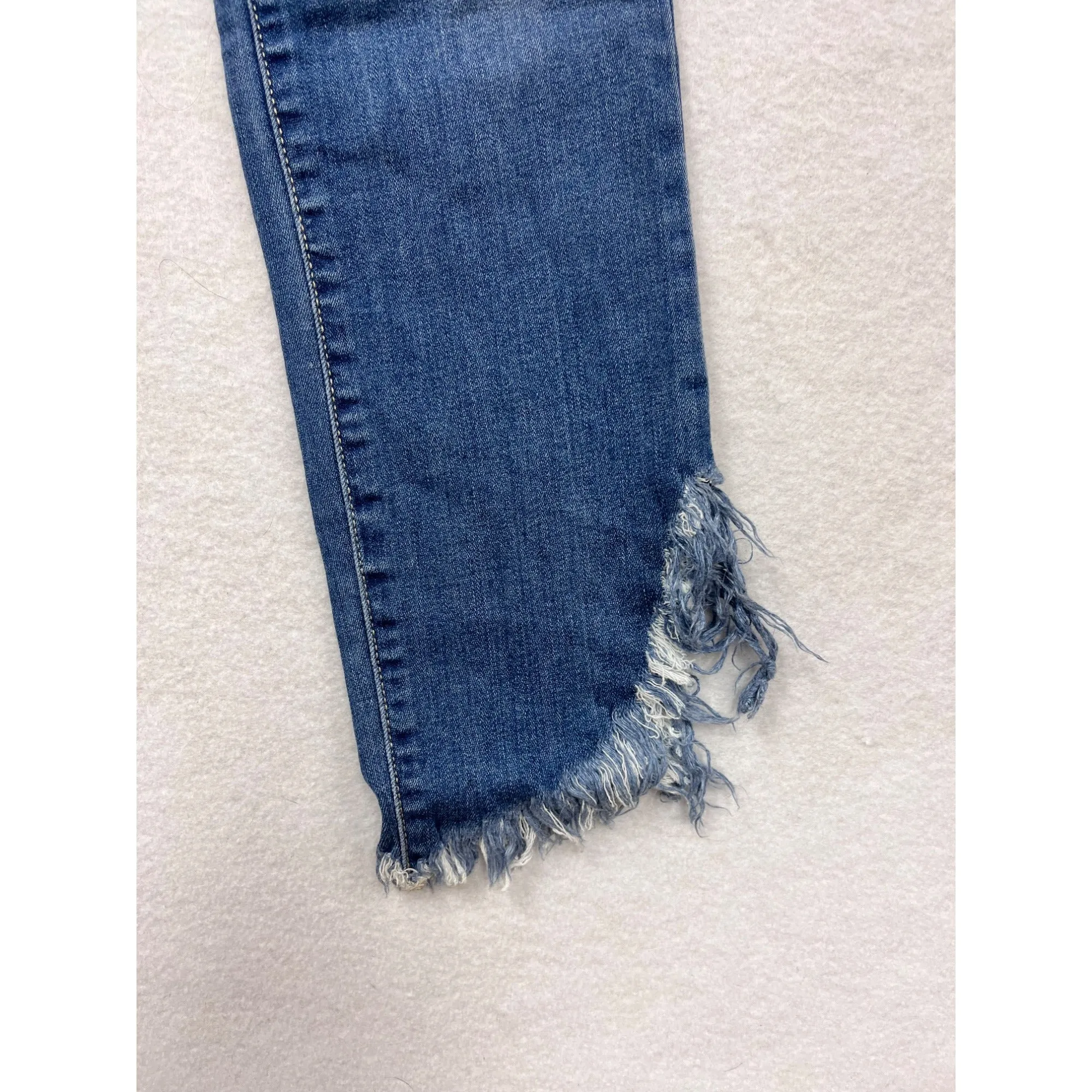 Hidden Womens Frayed Hem Blue Denim Jeans Size 27 (US 4) #6752