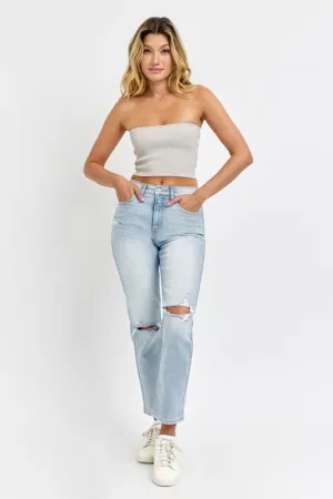 High Rise Straight Jeans