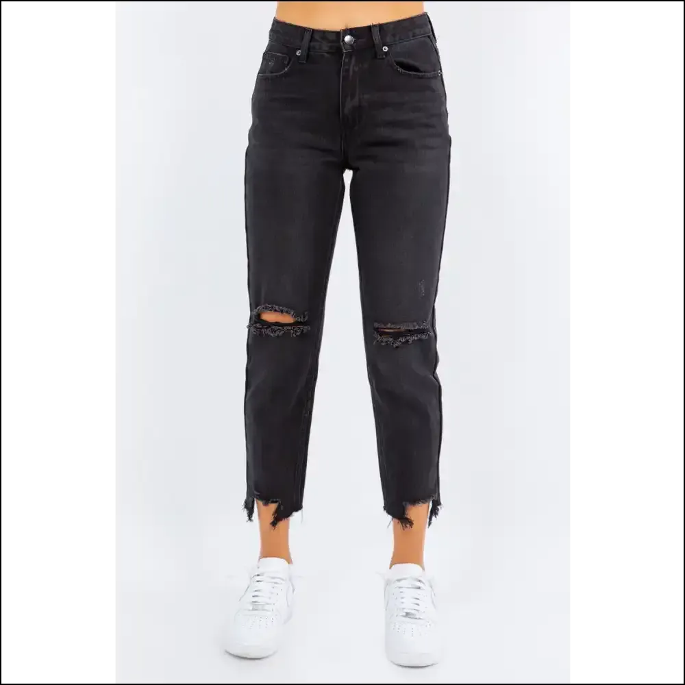 High Waist Distressed Jeans: where Chic Meets its Edgy Soulmate 😂👖
