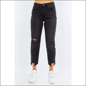 High Waist Distressed Jeans: where Chic Meets its Edgy Soulmate 😂👖