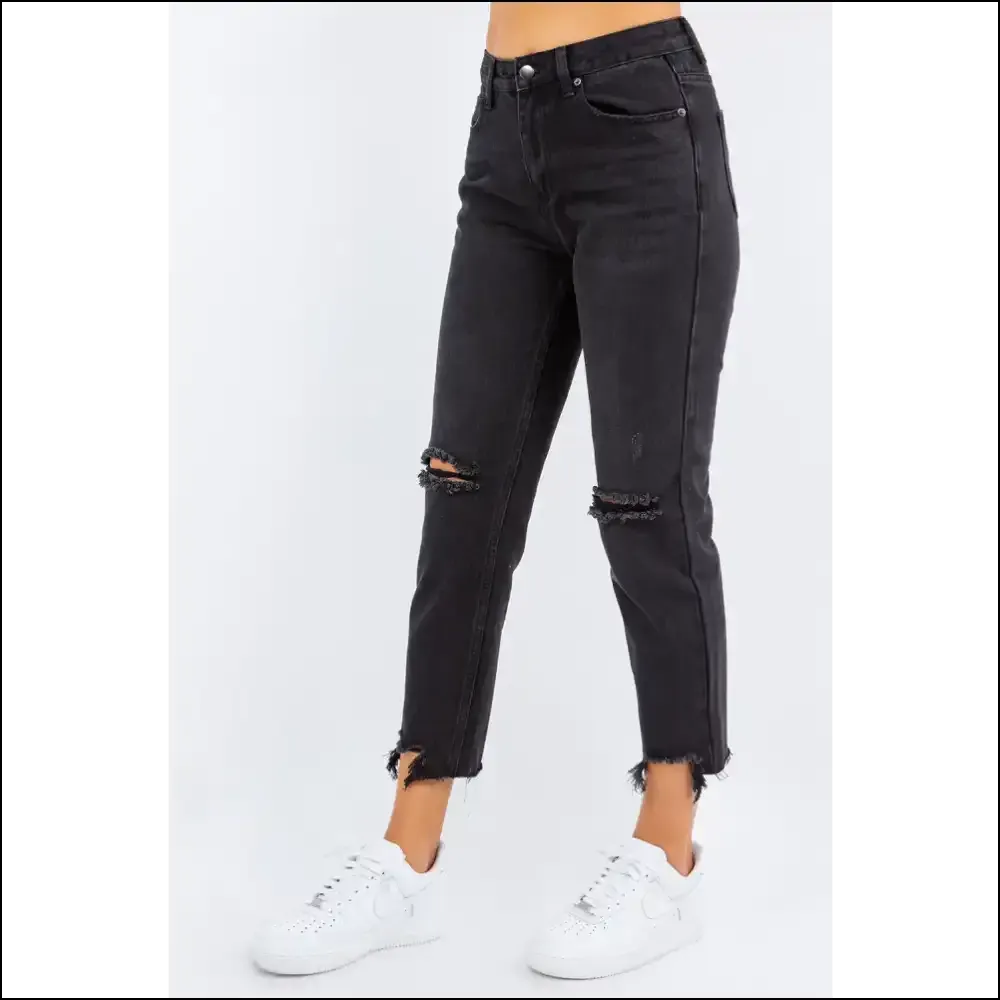 High Waist Distressed Jeans: where Chic Meets its Edgy Soulmate 😂👖