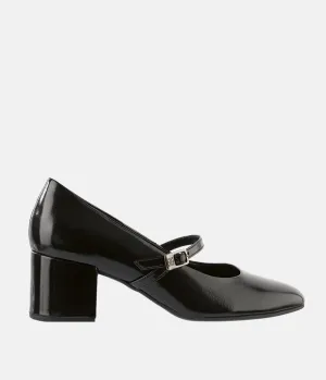 Hogl Stunning Black Mary Jane Block Heels