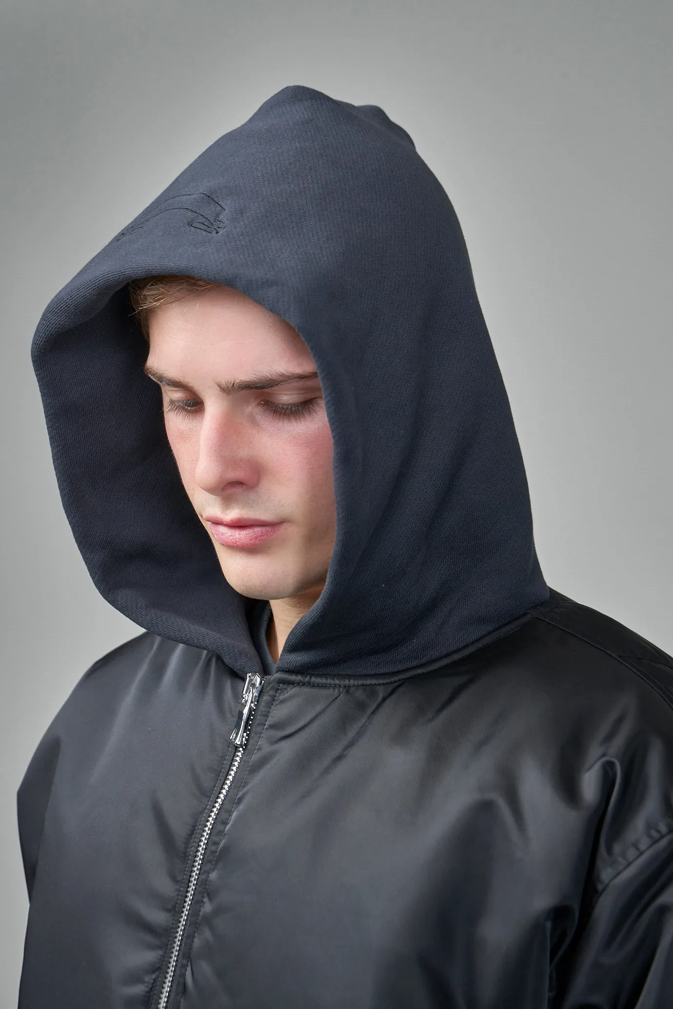Hooded Bomber Jacket Nylon