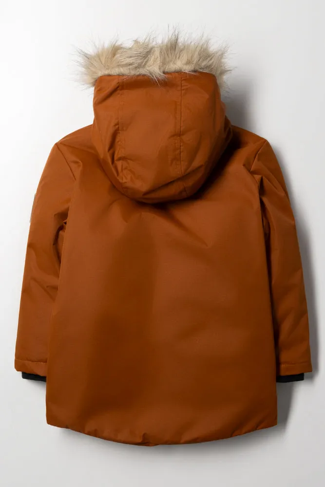 Hooded Jacket Brown